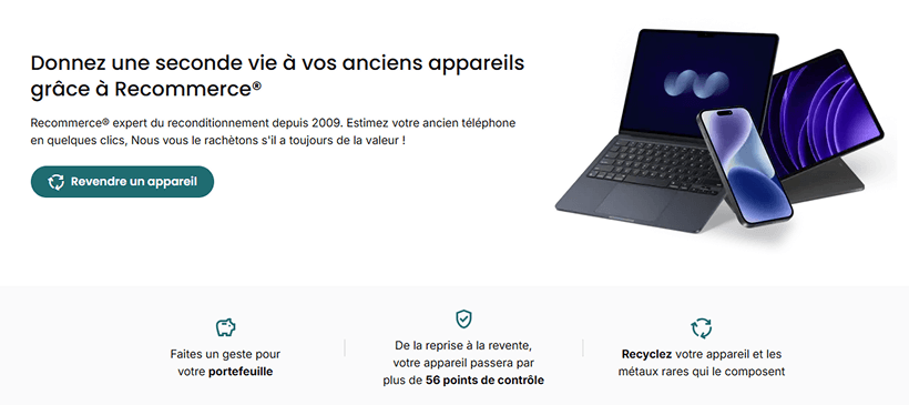 Plateforme de rachat de Recommerce