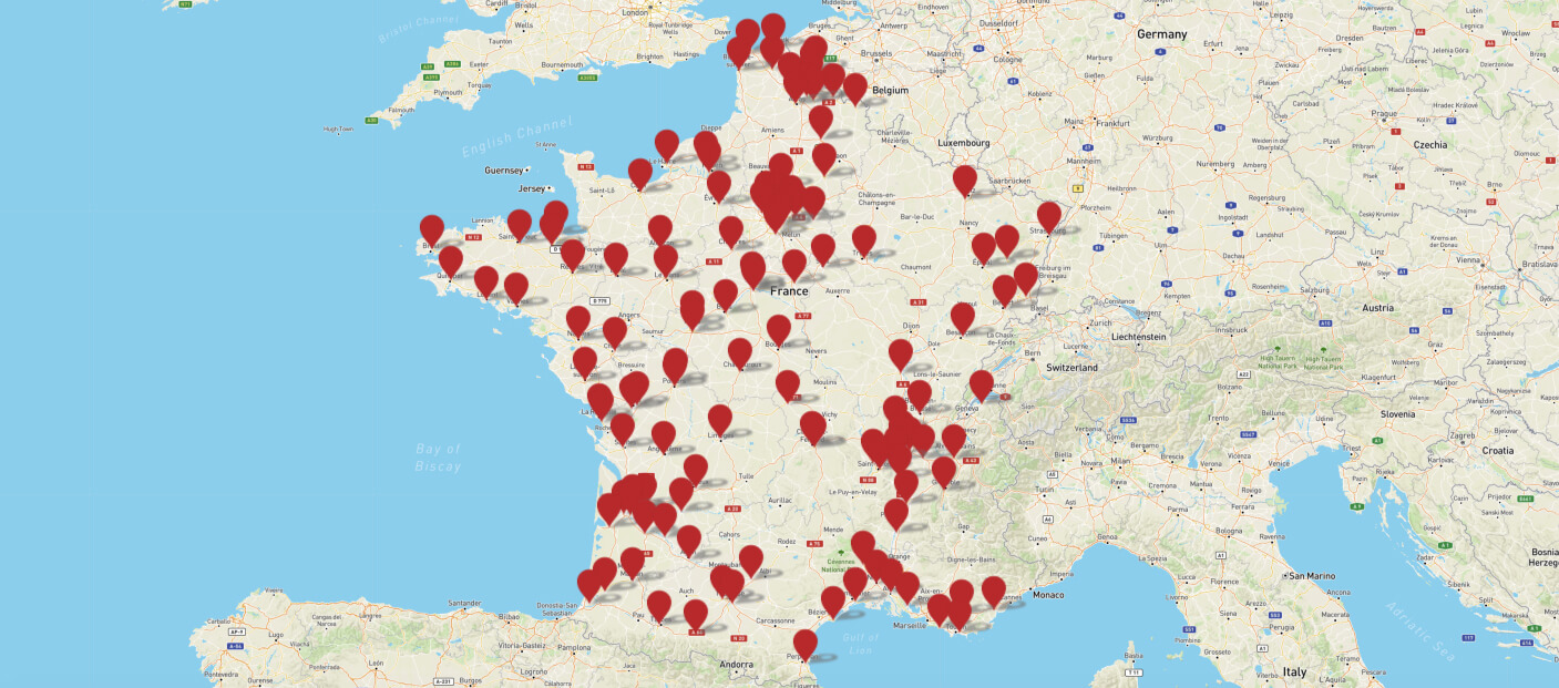 Carte des magasins Easy Cash en France