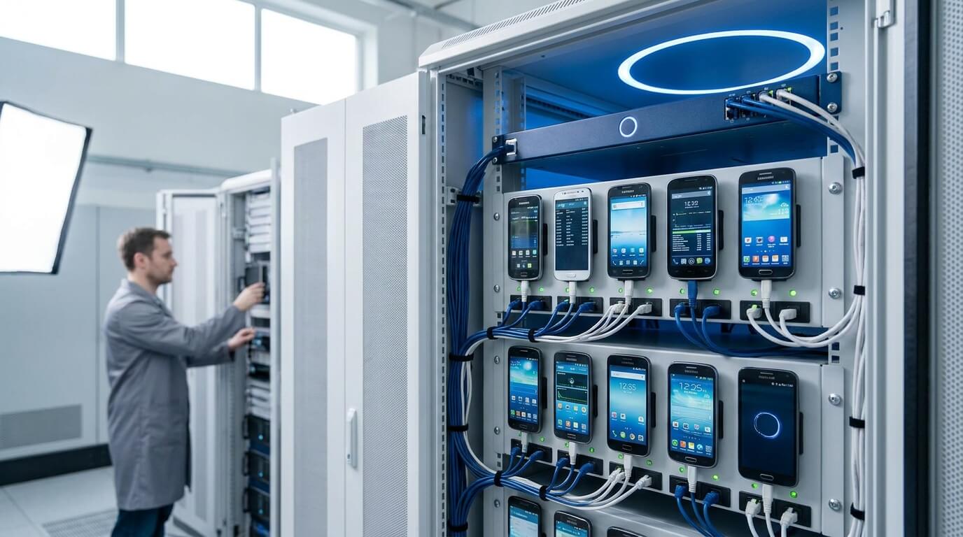 Grappe de cartes mères de smartphones réutilisées en serveurs de calcul informatique