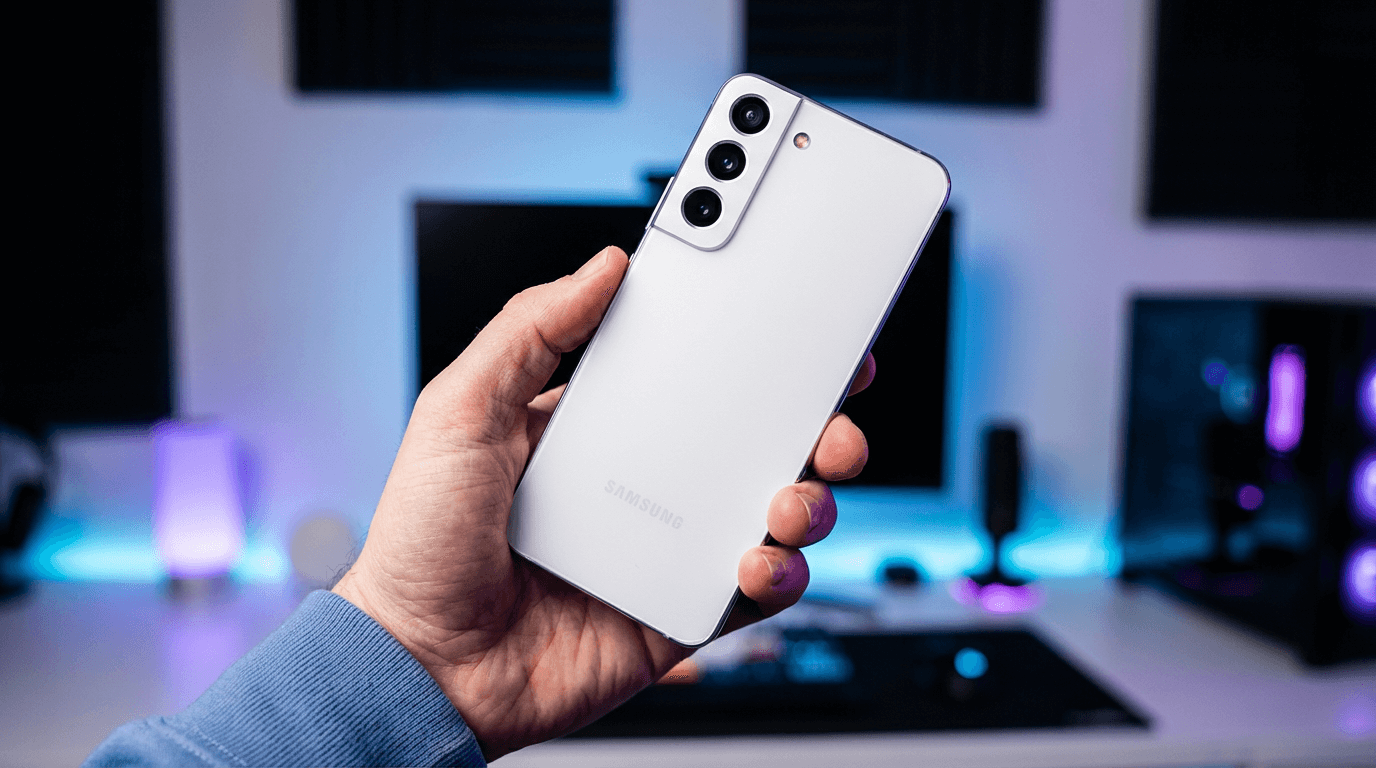 Bannière promotionnelle pour le Samsung Galaxy S22 5G à prix réduit