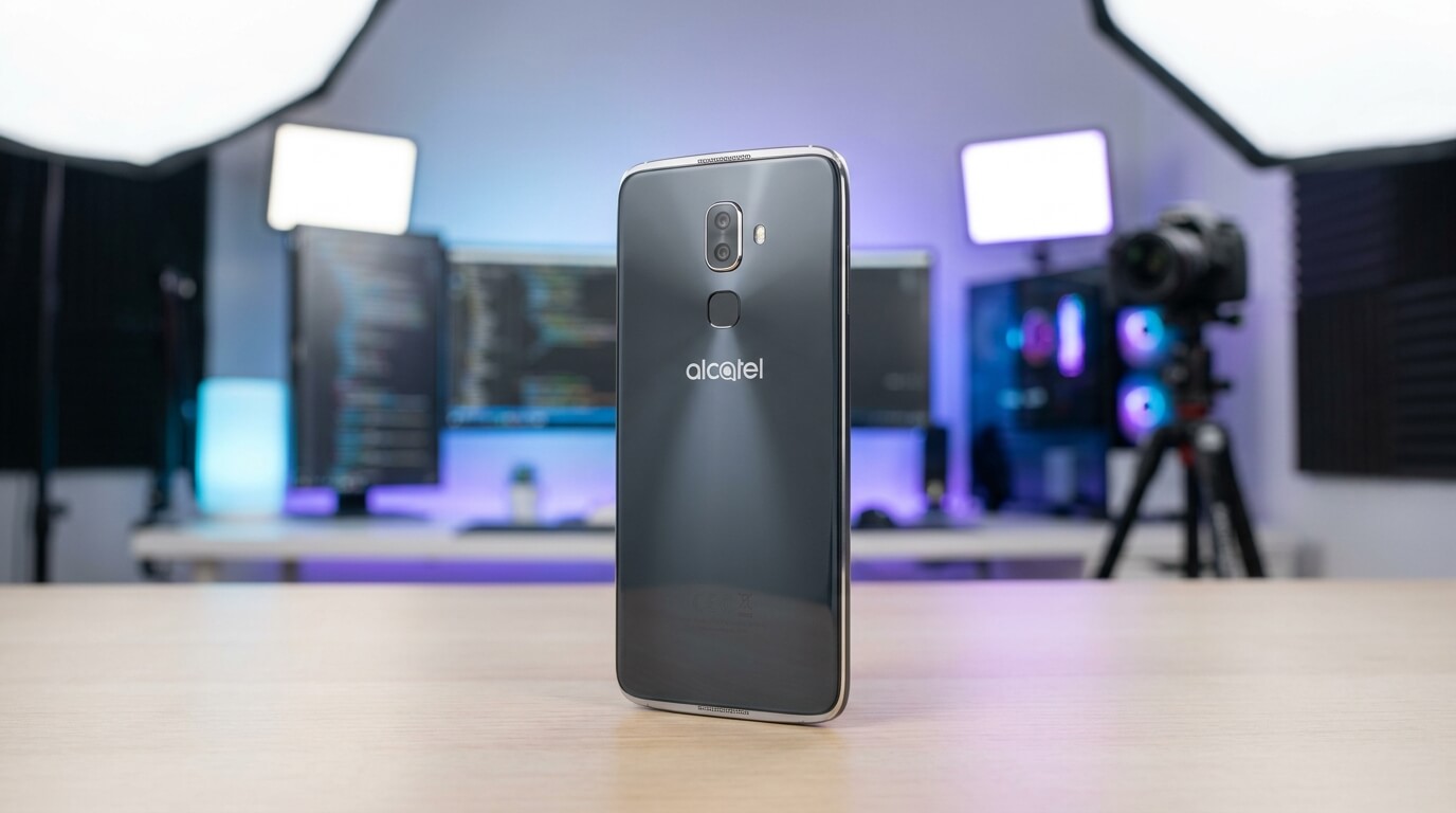 Bannière promotionnelle pour l'étui folio de l'Alcatel Idol 4S