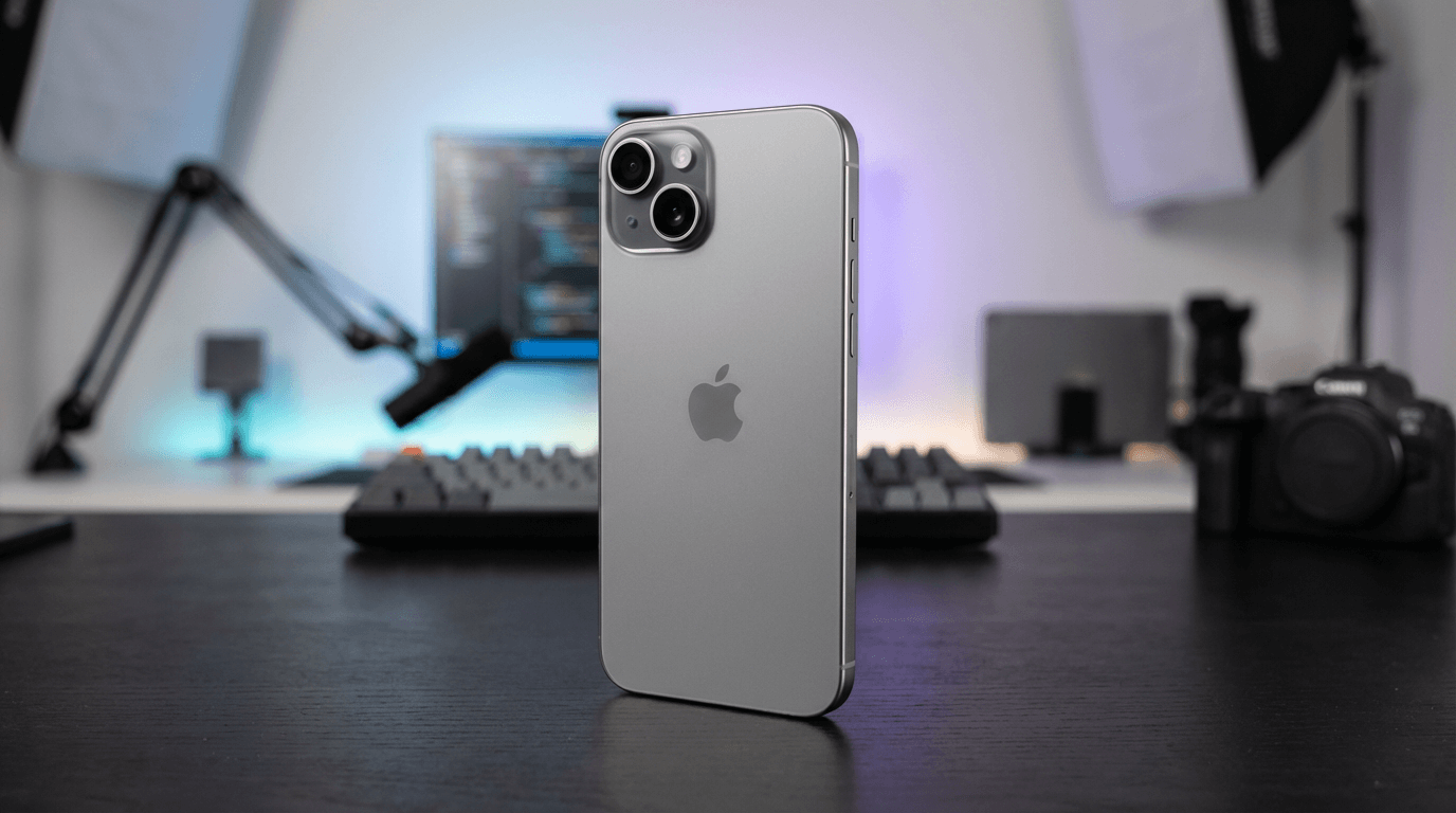 Bannière promotionnelle pour l'iPhone 15 Plus reconditionné