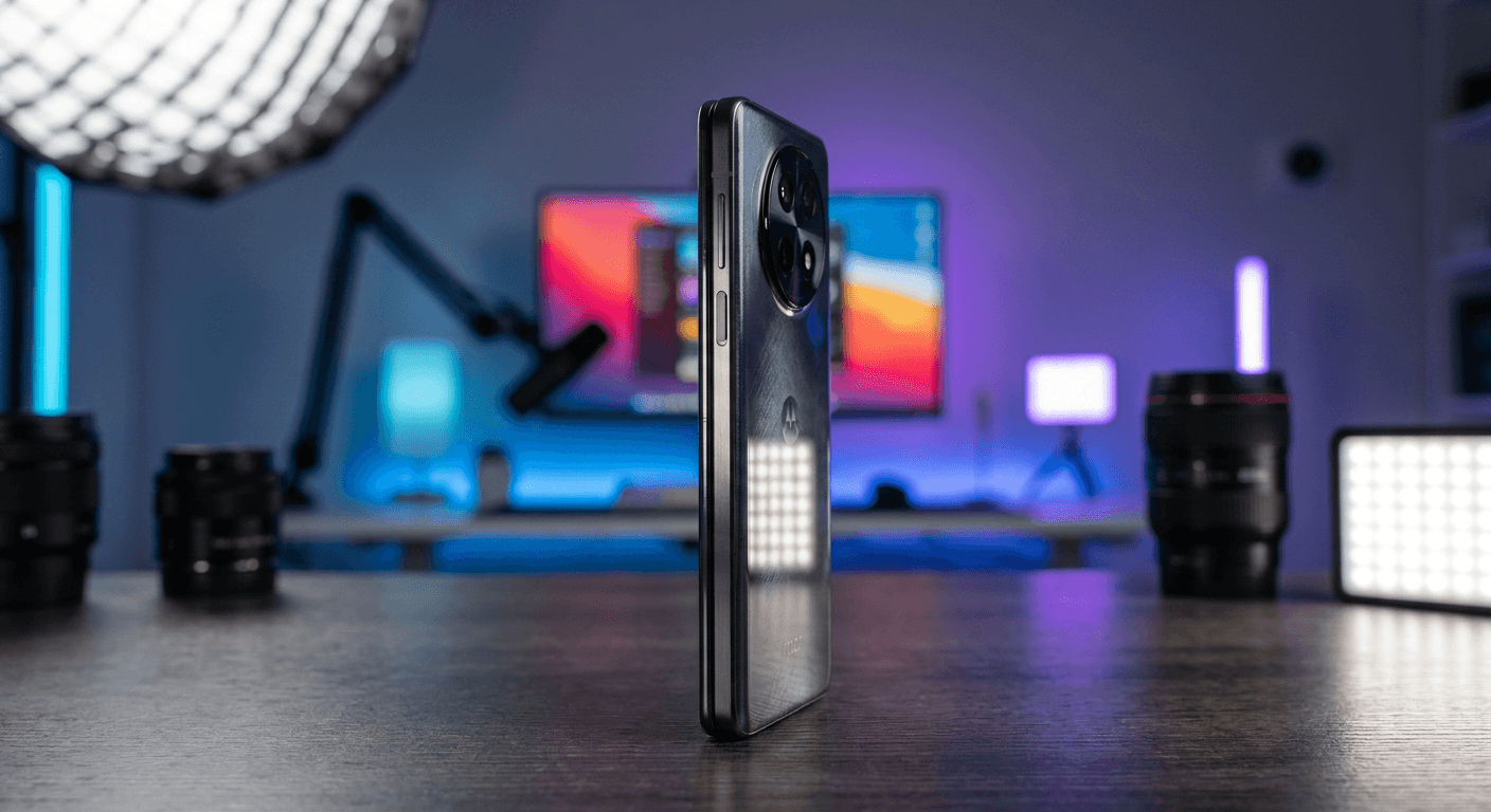 Bannière promotionnelle du Motorola Razr 50 Ultra mettant en avant son design pliable et ses finitions premium