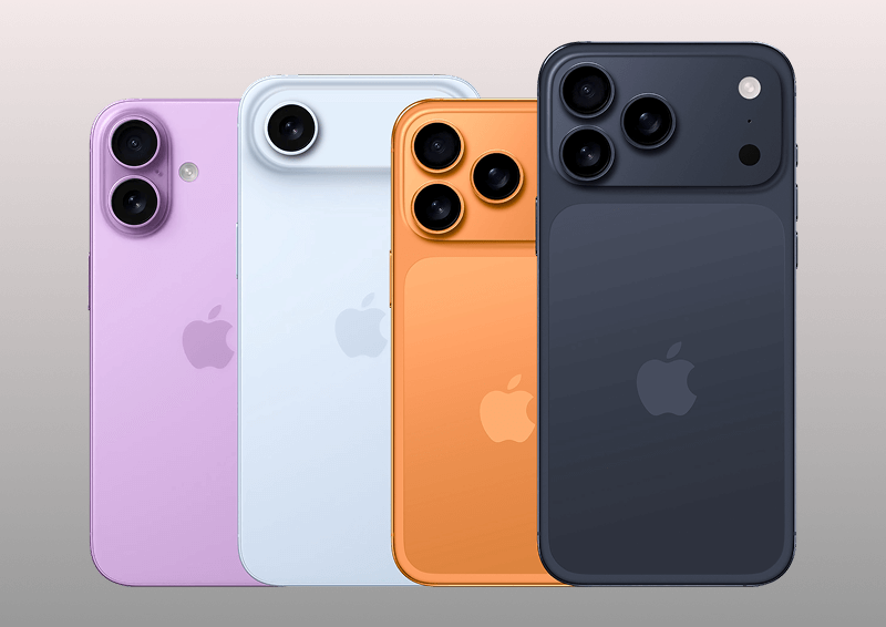 Design présumé du dos des iPhone 17, 17 Air, 17 Pro et 17 Pro Max
