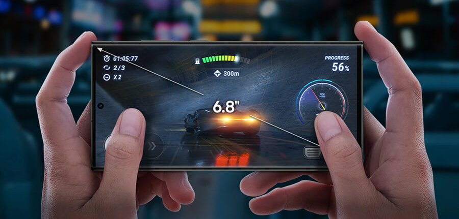 Taille réelle d'un écran de Galaxy S23 Ultra